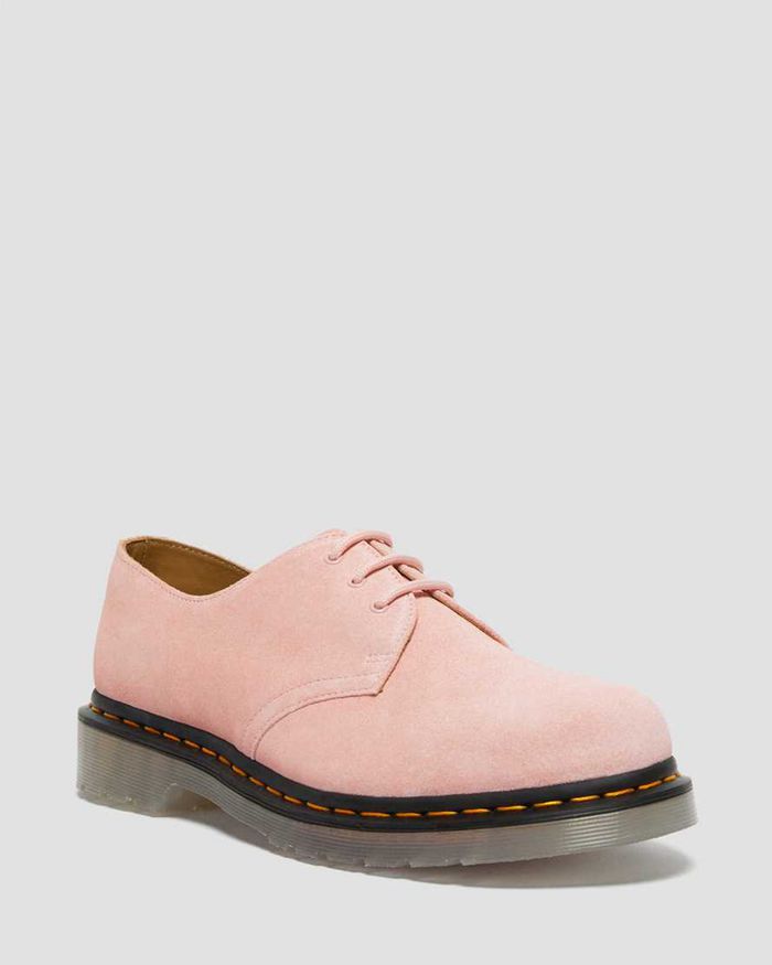 Dr Martens Womens 1461 Iced Suede Oxfords Pink - 39507LBYE